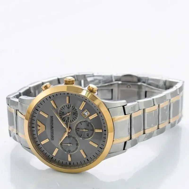 Emporio Armani Renato Chronograph Silver Dial Men's Watch | AR11076